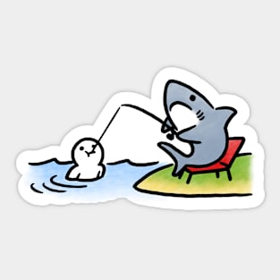Humaning Fish Sticker